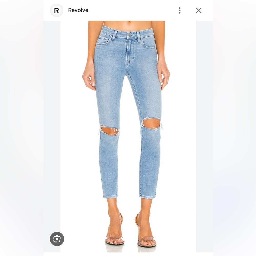 PAIGE hoxton crop Jean in fiesta deconstructed
